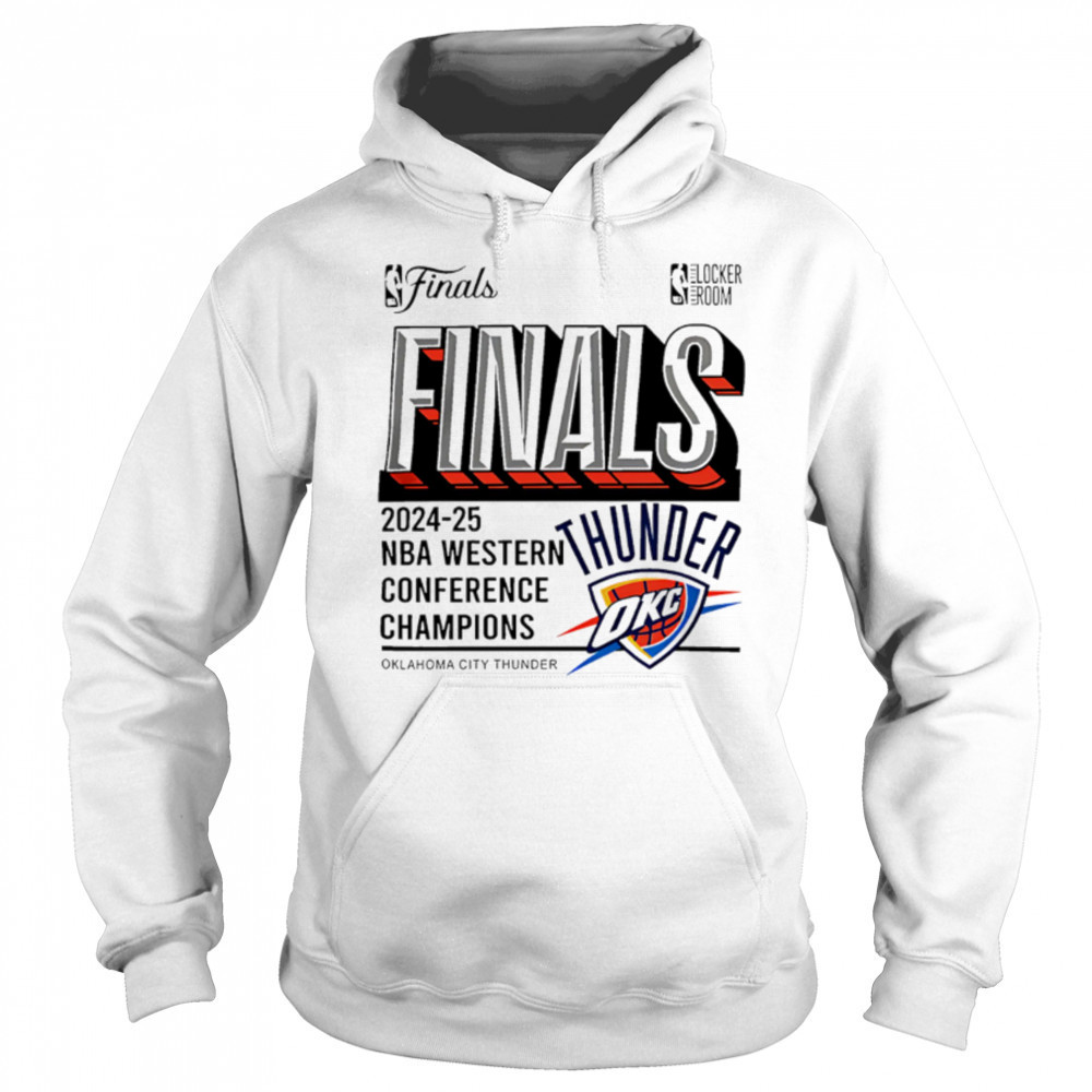 Oklahoma City Thunder Fanatics Steel 2025 Western Conference Champions Locker Room shirt Sweatshirt