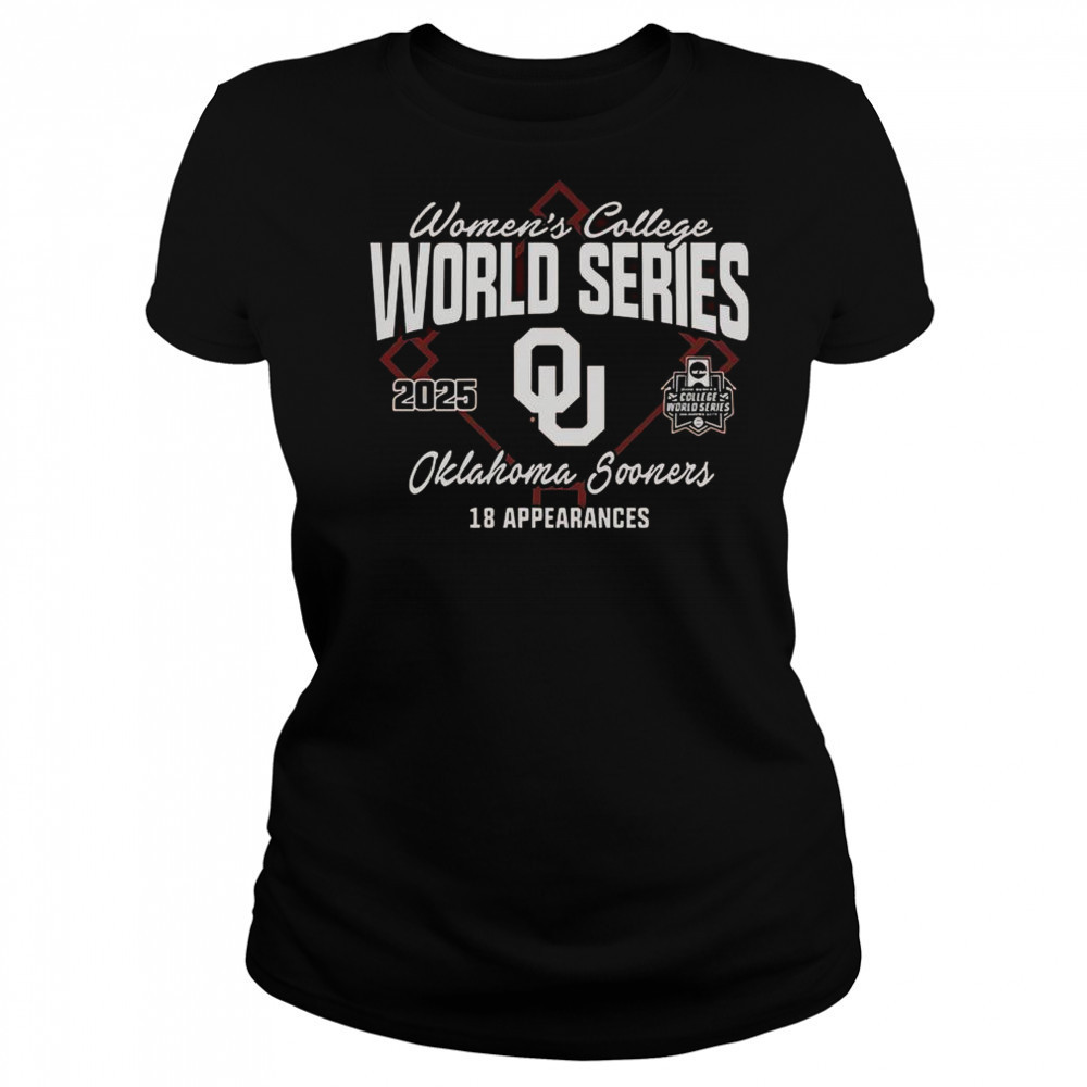 Oklahoma Sooners 18 Appearances Womens College World Series Bound 2025 T-Shirt Women's T-shirt