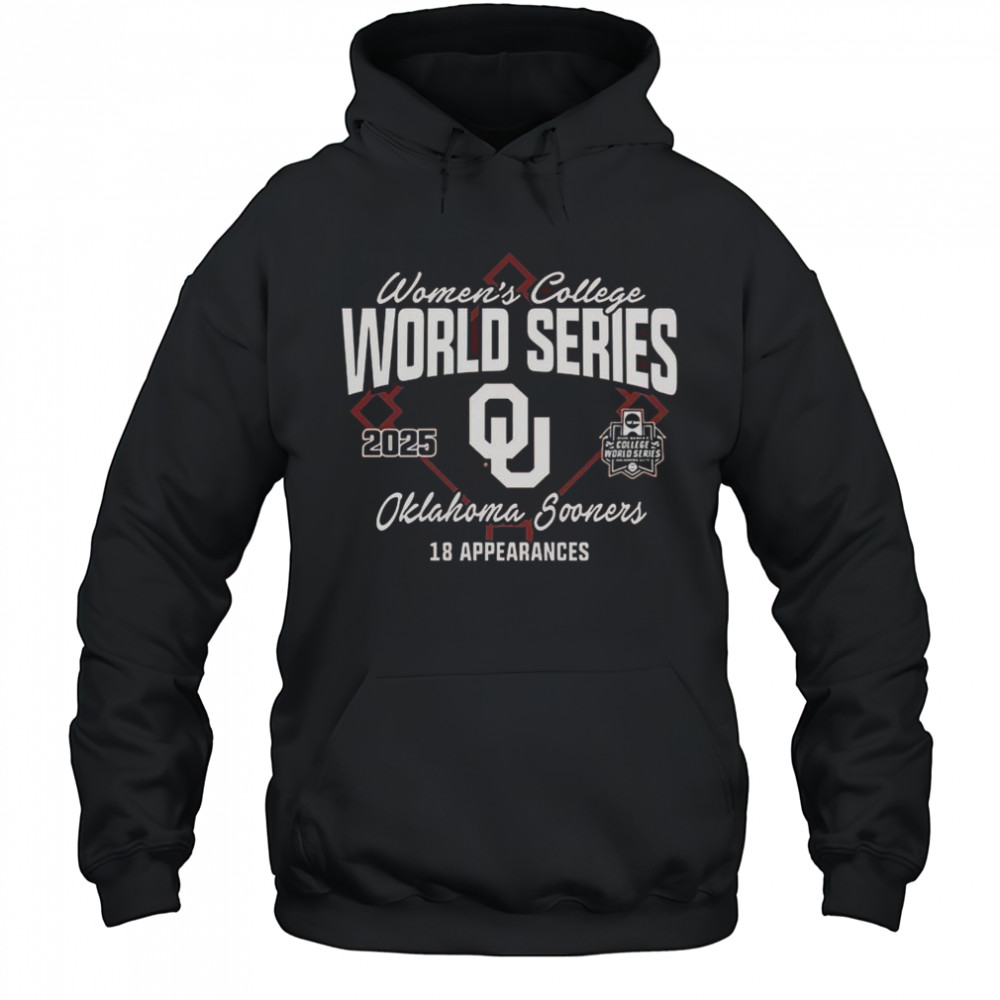 Oklahoma Sooners 18 Appearances Womens College World Series Bound 2025 T-Shirt Hoodie