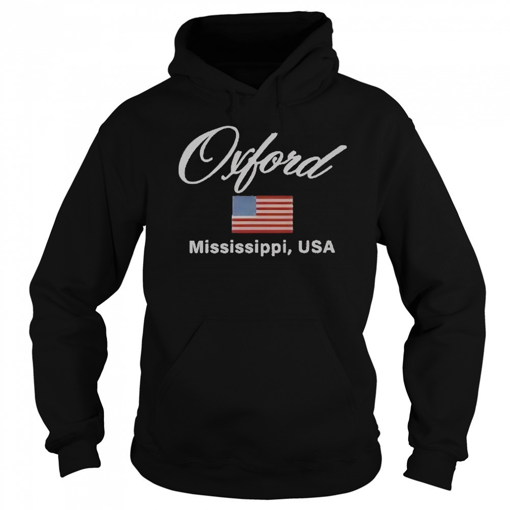 Ole Miss Oxford Vintage Flag Embroidered T-Shirt Sweatshirt