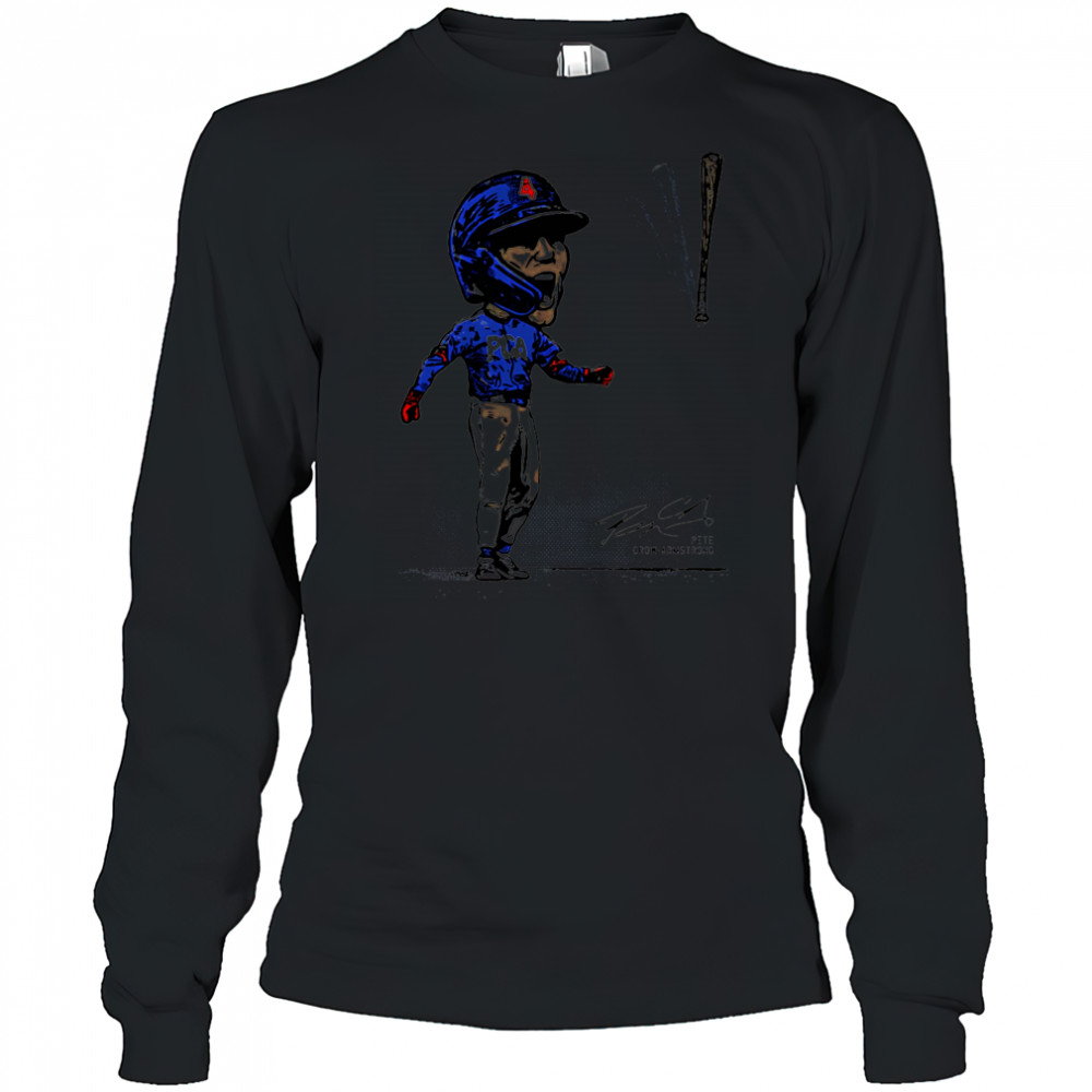 Pete Crow-Armstrong Batflip big head shirt Long Sleeved
