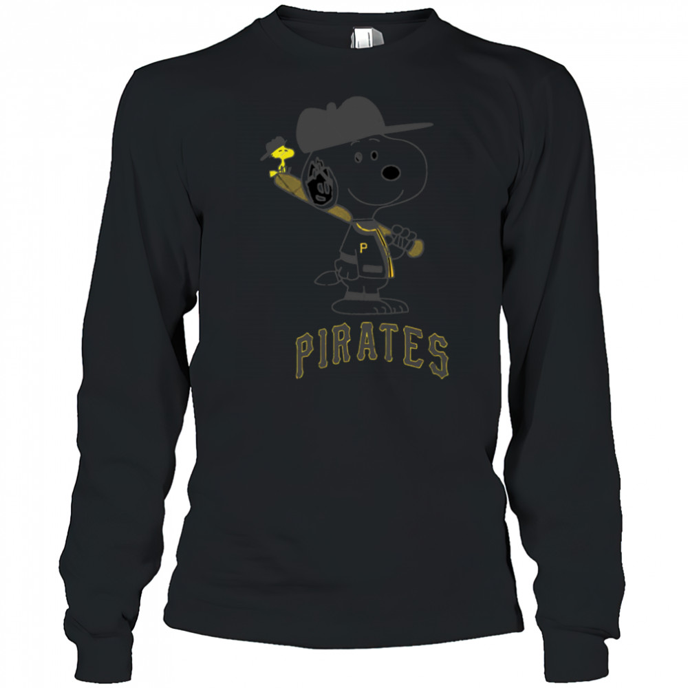 Pittsburgh Pirates Snoopy Baseball funny cartoon shirt Long Sleeved