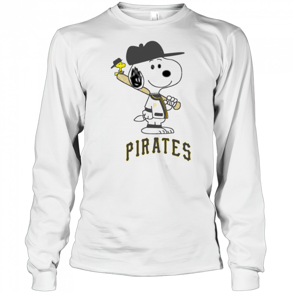 Pittsburgh Pirates Snoopy Baseball funny cartoon shirt Long Sleeved