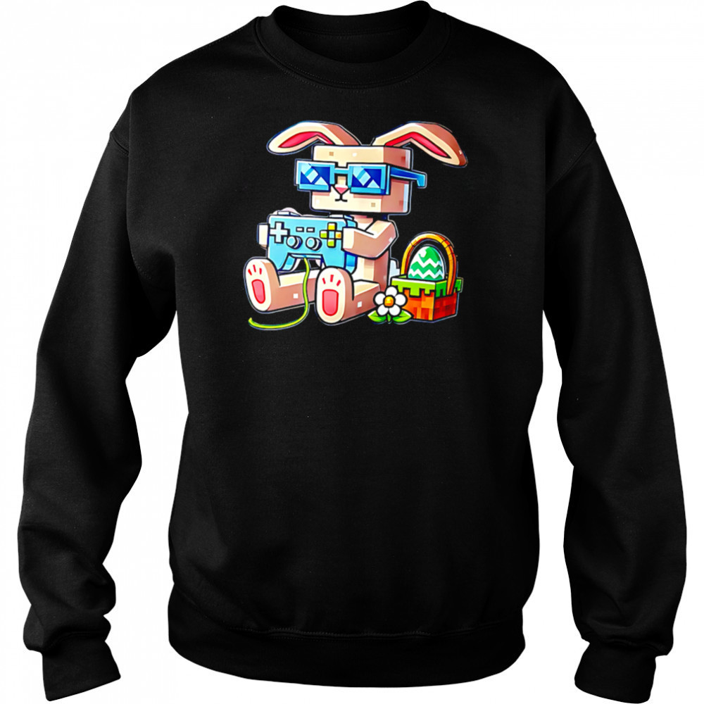 Pixel Gamer Bunny Easter Gaming shirt Hoodie