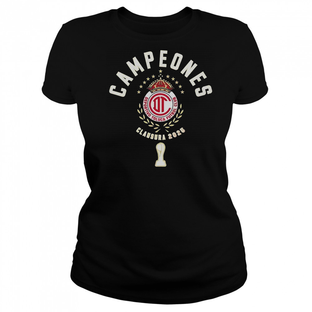Playera Toluca Diablos Rojos Campeón Clausura 2025 T-Shirt Women's T-shirt