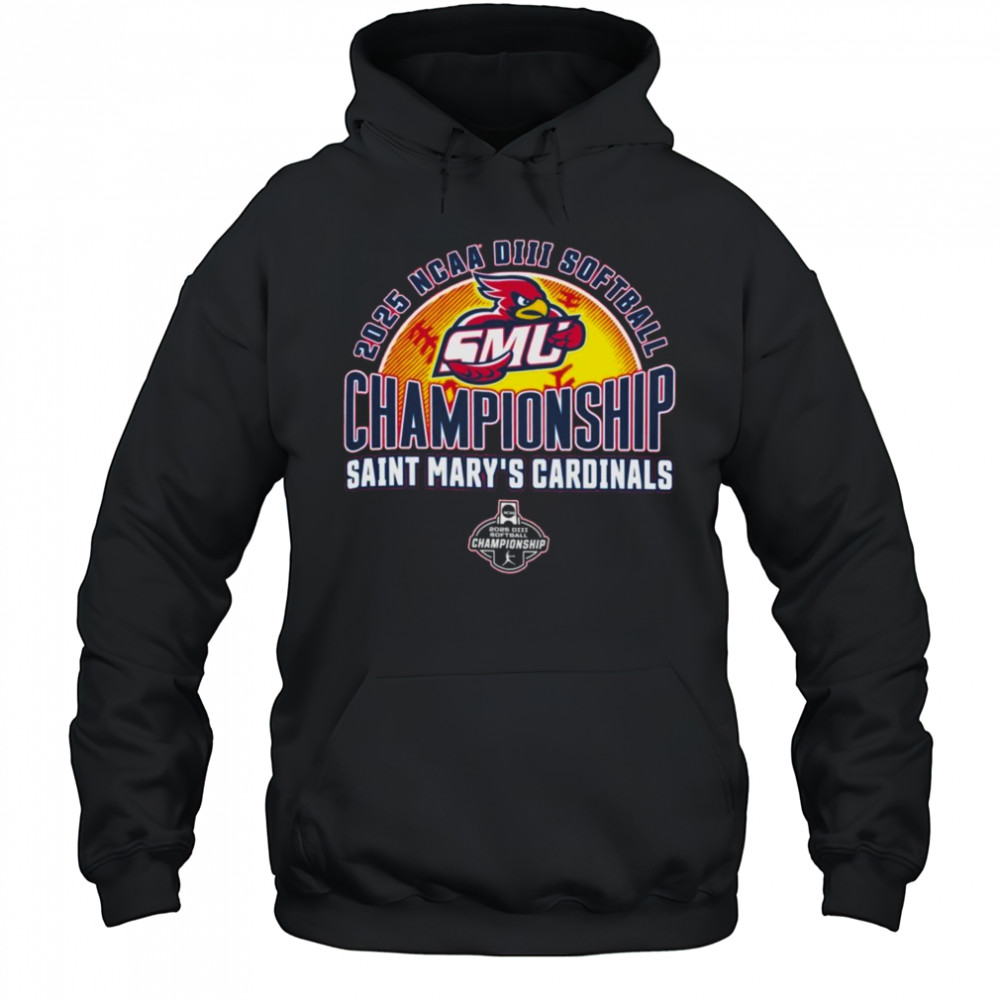 Saint Mary’s Cardinals 2025 NCAA DIII Softball Championship T-Shirt Hoodie