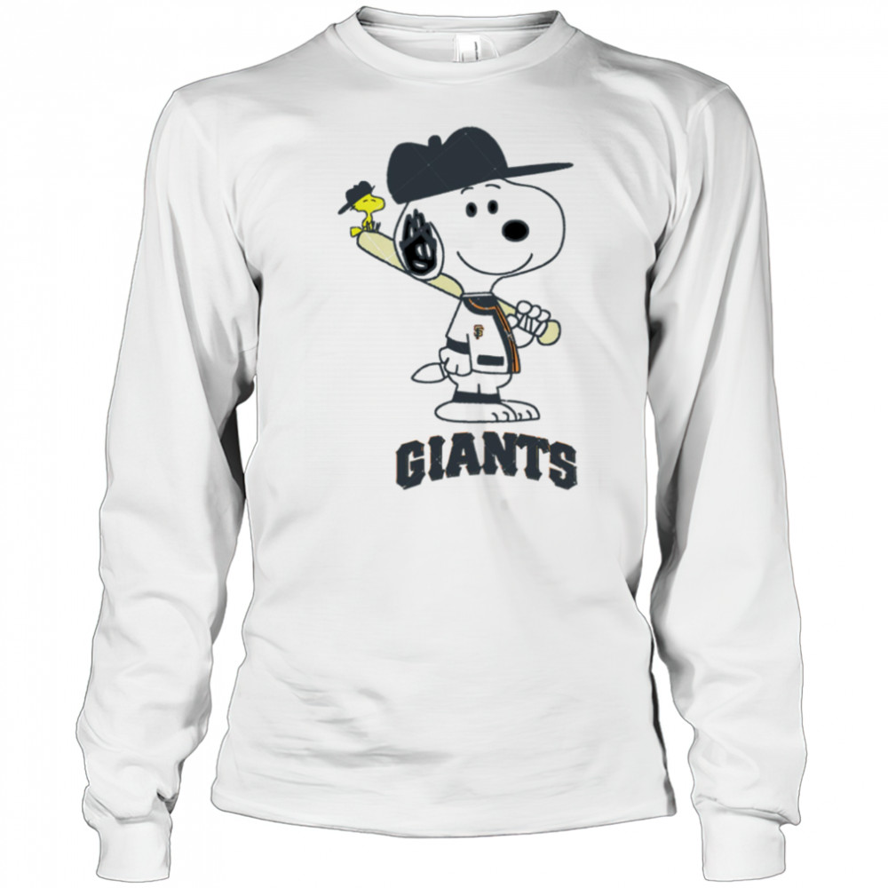 San Francisco Giants Snoopy Baseball funny cartoon shirt Long Sleeved