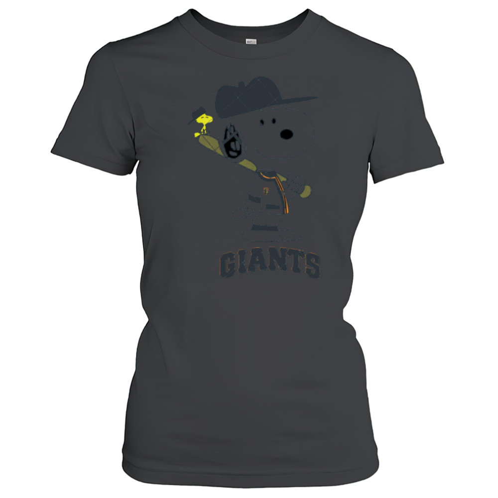 San Francisco Giants Snoopy Baseball funny cartoon shirt Women's T-shirt