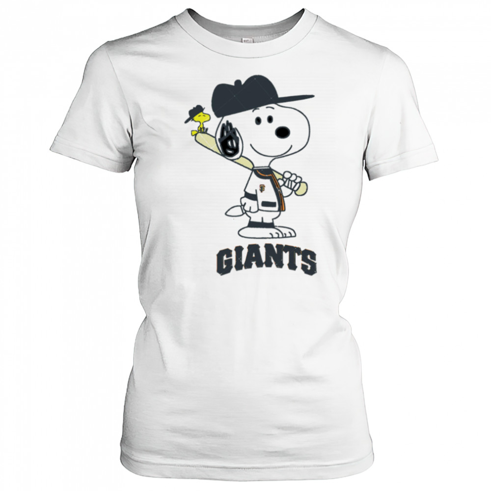 San Francisco Giants Snoopy Baseball funny cartoon shirt Women's T-shirt