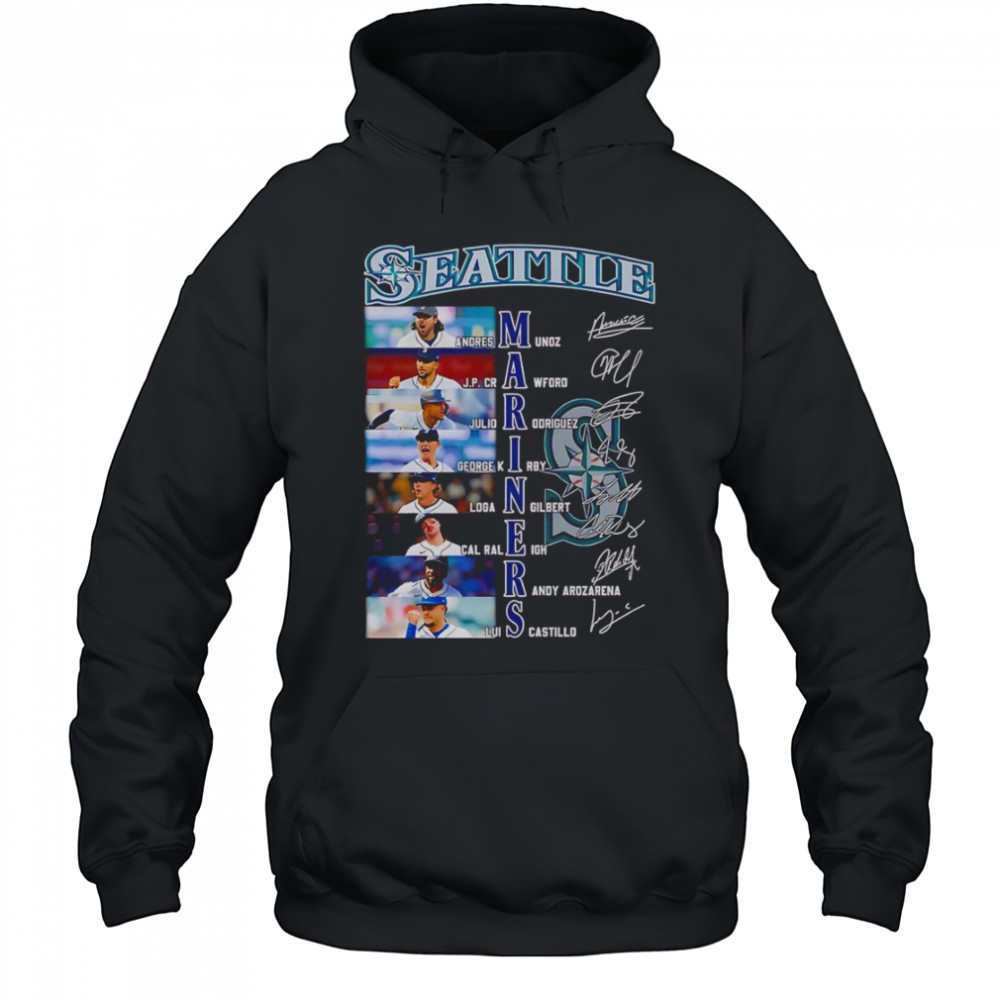 Seattle Mariners Andres Munoz JP Crawford Julio Rodriguez Signature T-Shirt Hoodie
