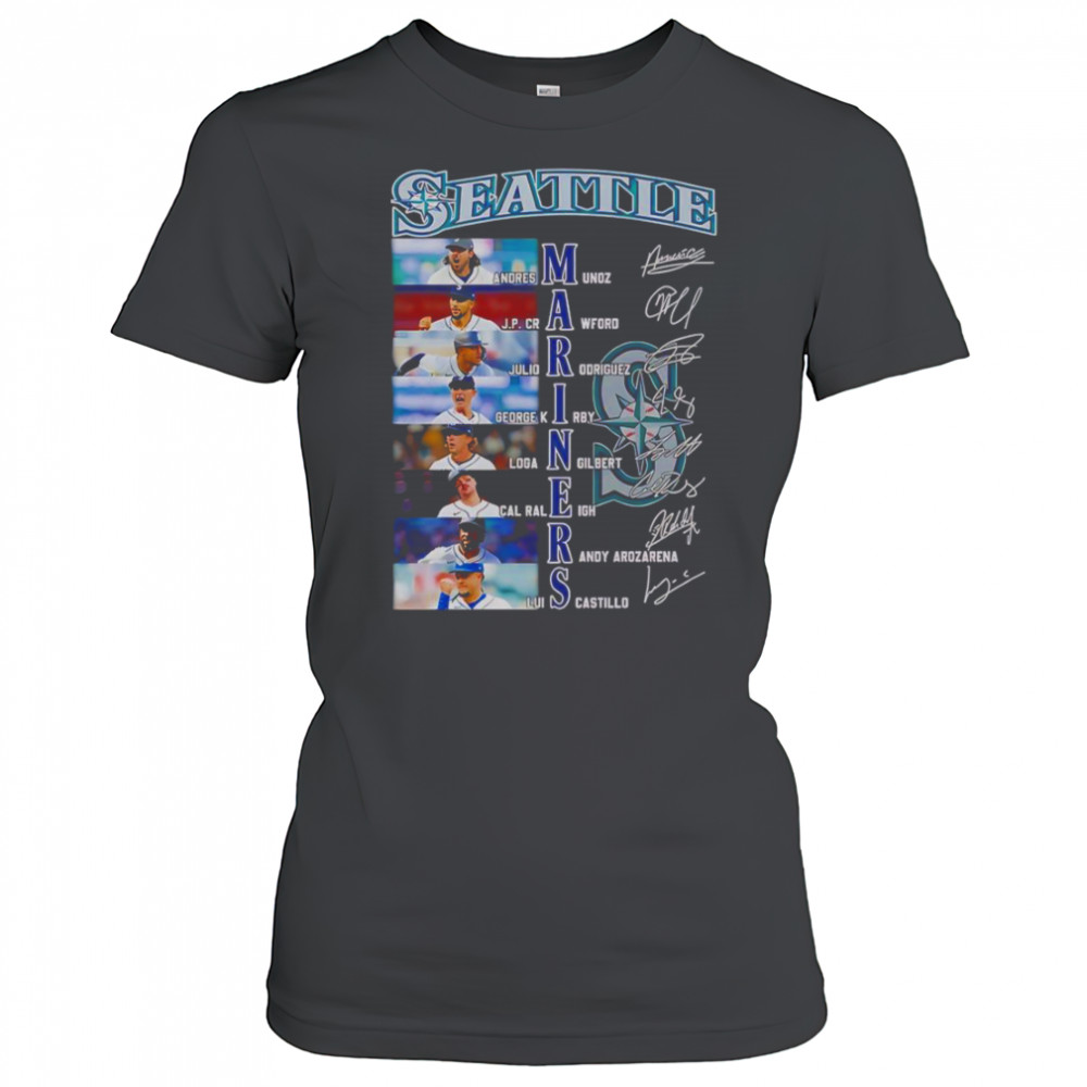 Seattle Mariners Andres Munoz JP Crawford Julio Rodriguez Signature T-Shirt Women's T-shirt