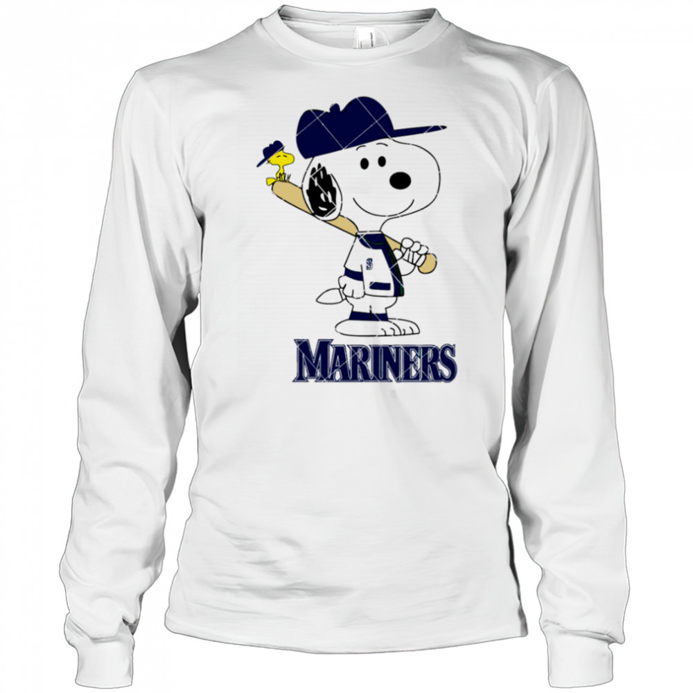 Seattle Mariners Snoopy Baseball funny cartoon shirt Long Sleeved