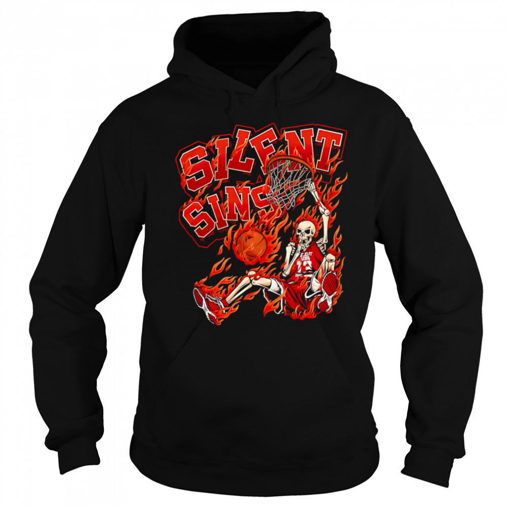 Silent Sins skeleton basketball Miami Heat shirt Sweatshirt