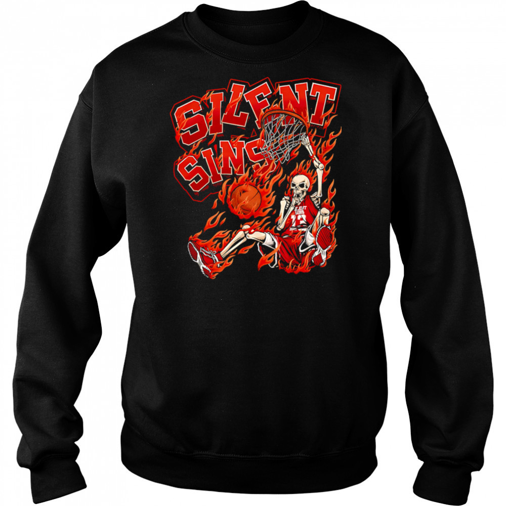 Silent Sins skeleton basketball Miami Heat shirt Hoodie