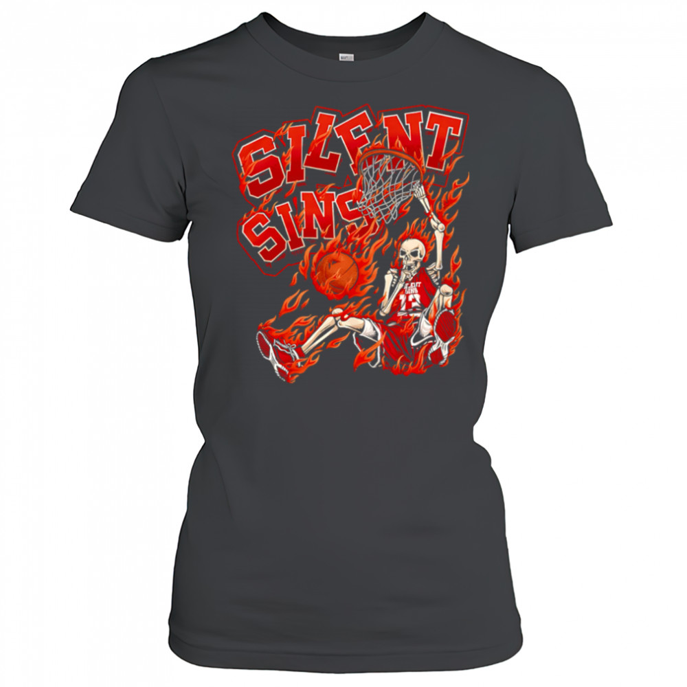 Silent Sins skeleton basketball Miami Heat shirt Women's T-shirt