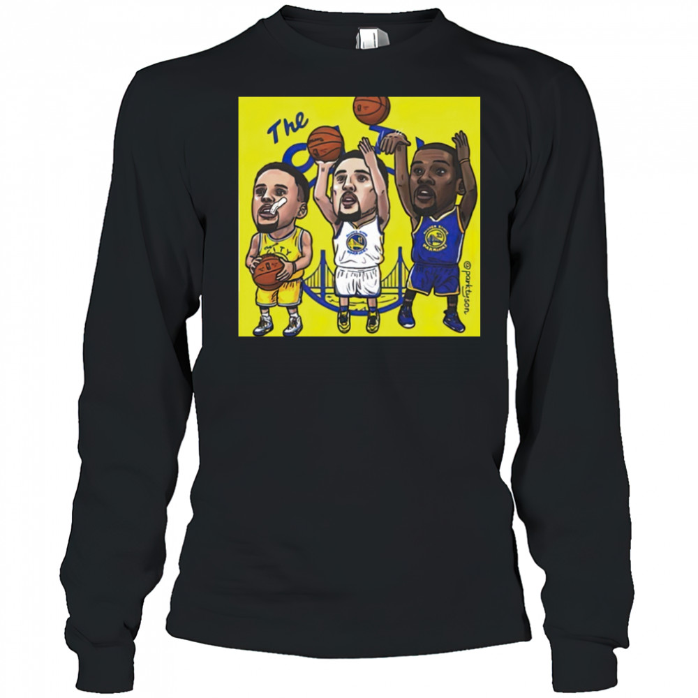 Stephen Curry X Kevin Durant X Klay Thompson The City cartoon shirt Long Sleeved