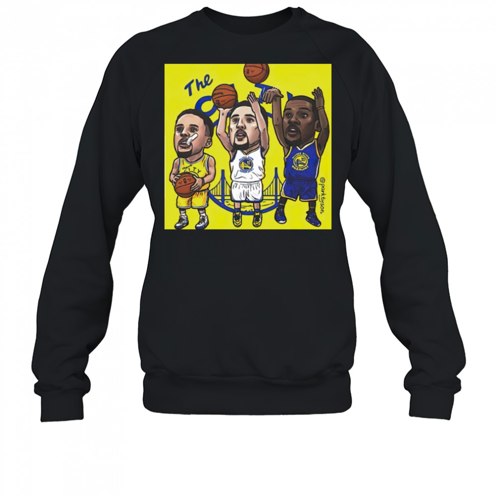 Stephen Curry X Kevin Durant X Klay Thompson The City cartoon shirt Sweatshirt