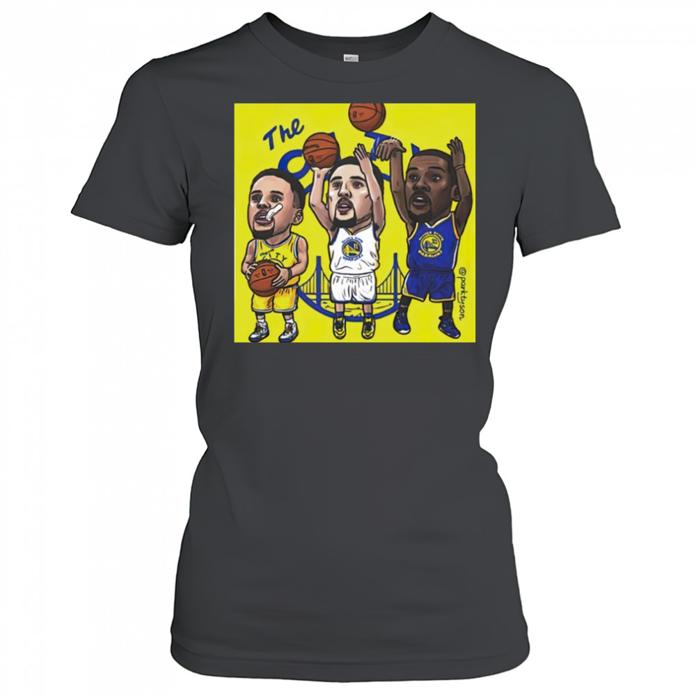 Stephen Curry X Kevin Durant X Klay Thompson The City cartoon shirt Women's T-shirt