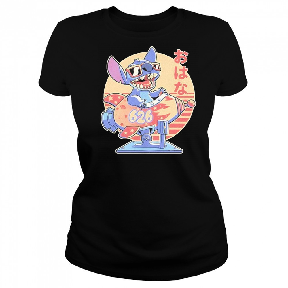 Stitch On A Coin Operated Ride Extraterrestrial Animal Spaceship Shirt Women's T-shirt