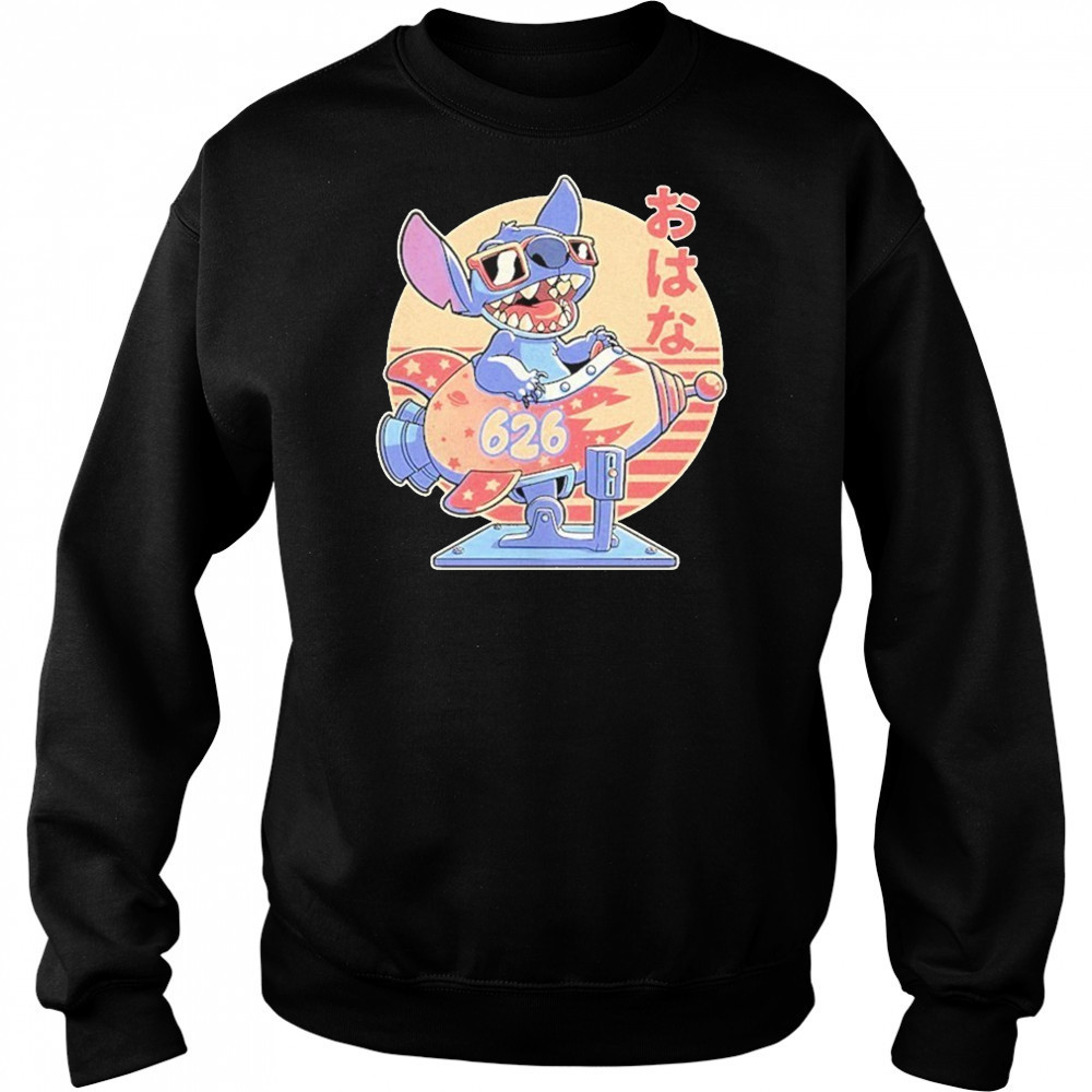Stitch On A Coin Operated Ride Extraterrestrial Animal Spaceship Shirt Hoodie