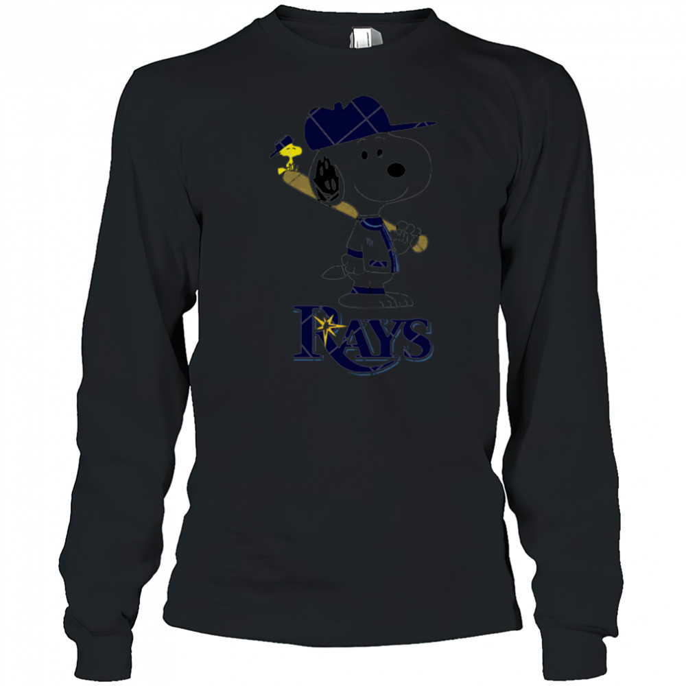 Tampa Bay Rays Snoopy Baseball funny cartoon shirt Long Sleeved