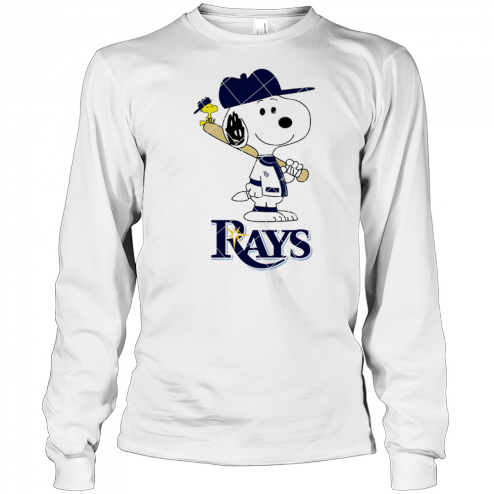 Tampa Bay Rays Snoopy Baseball funny cartoon shirt Long Sleeved