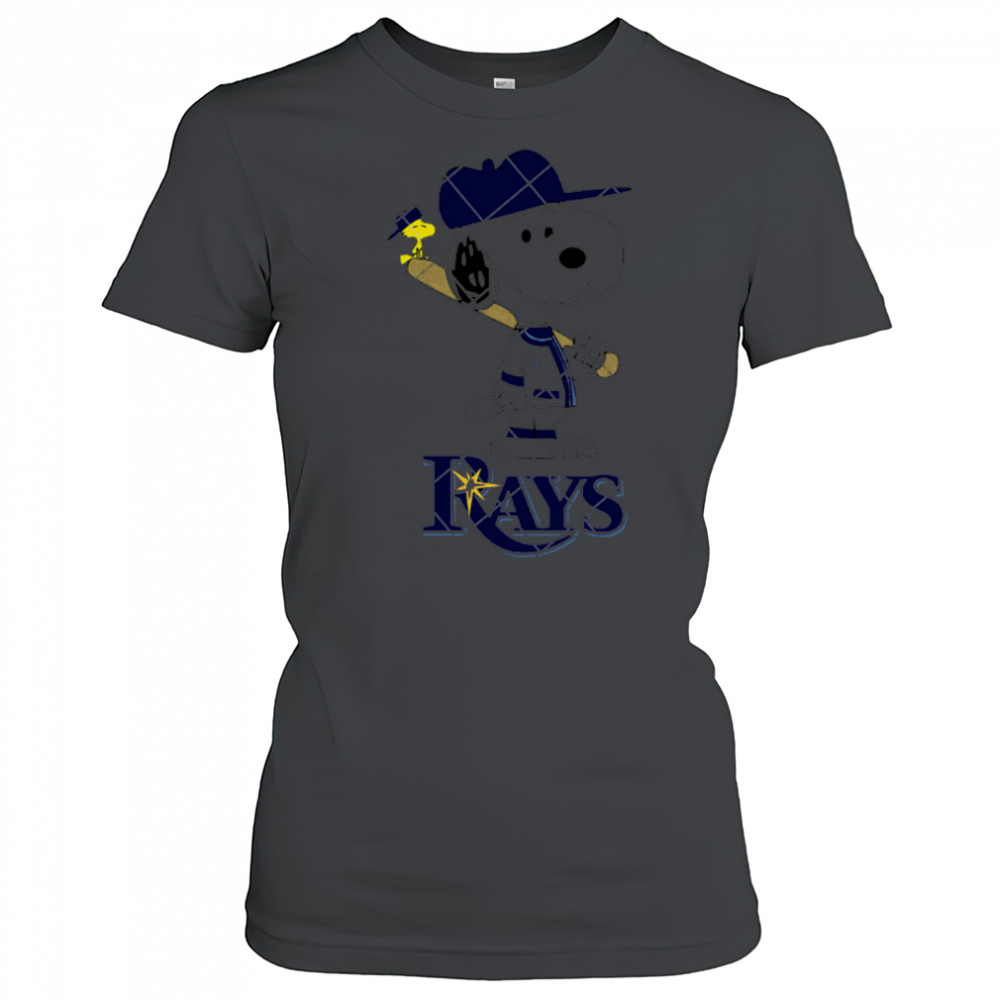 Tampa Bay Rays Snoopy Baseball funny cartoon shirt Women's T-shirt