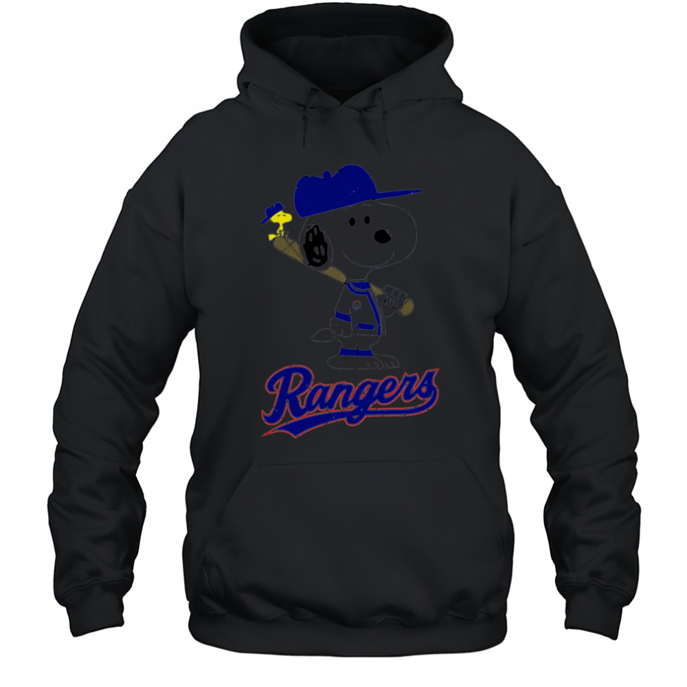 Texas Rangers Snoopy Baseball funny cartoon shirt Hoodie