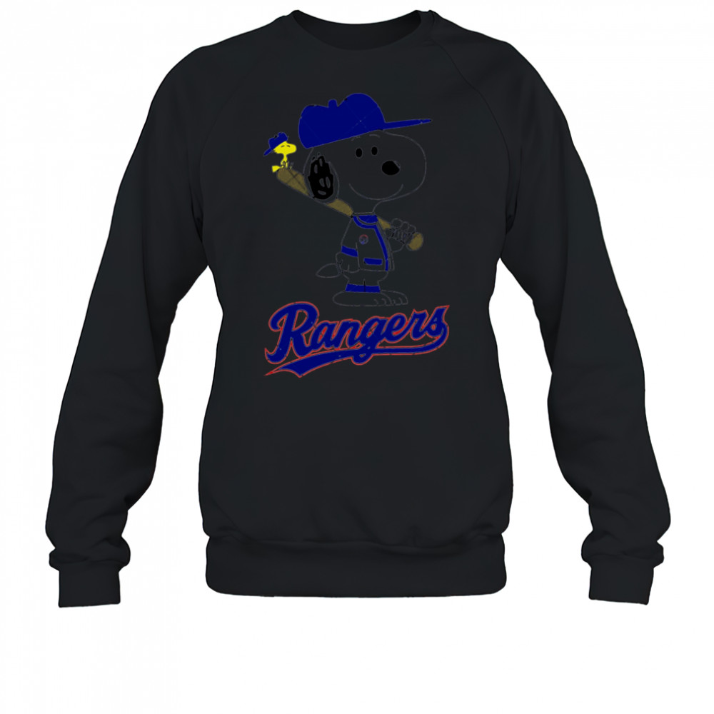 Texas Rangers Snoopy Baseball funny cartoon shirt Sweatshirt