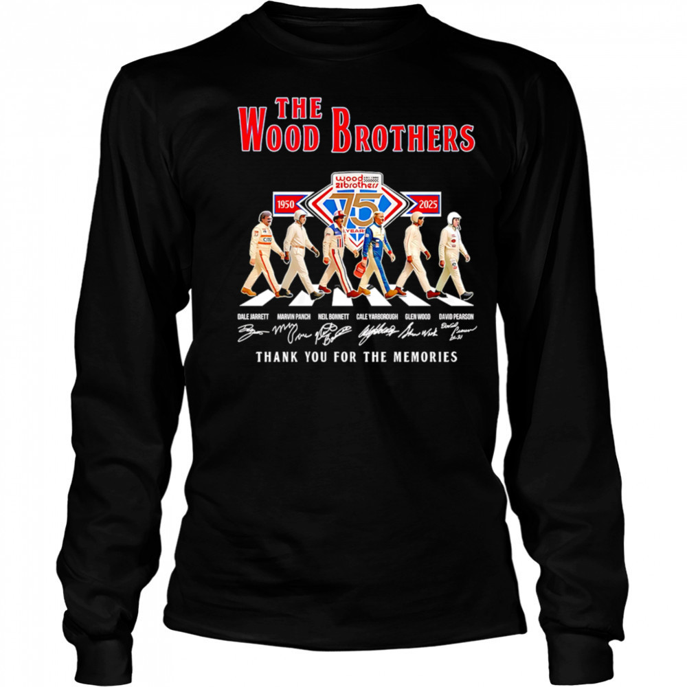 The Wood Brothers 1950-2025 Signature Thank You For The Memories shirt Long Sleeved