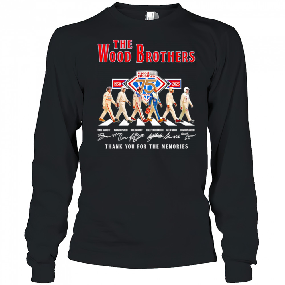 The Wood Brothers 1950-2025 Signature Thank You For The Memories shirt Long Sleeved