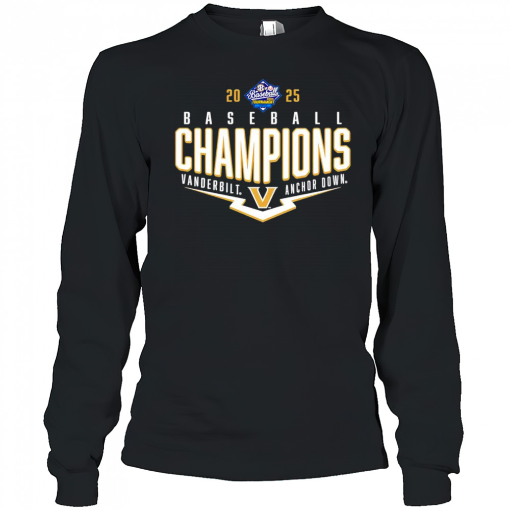 Vanderbilt Commodores 2025 SEC Baseball Conference Tournament Champions Playoff Pitch shirt Long Sleeved