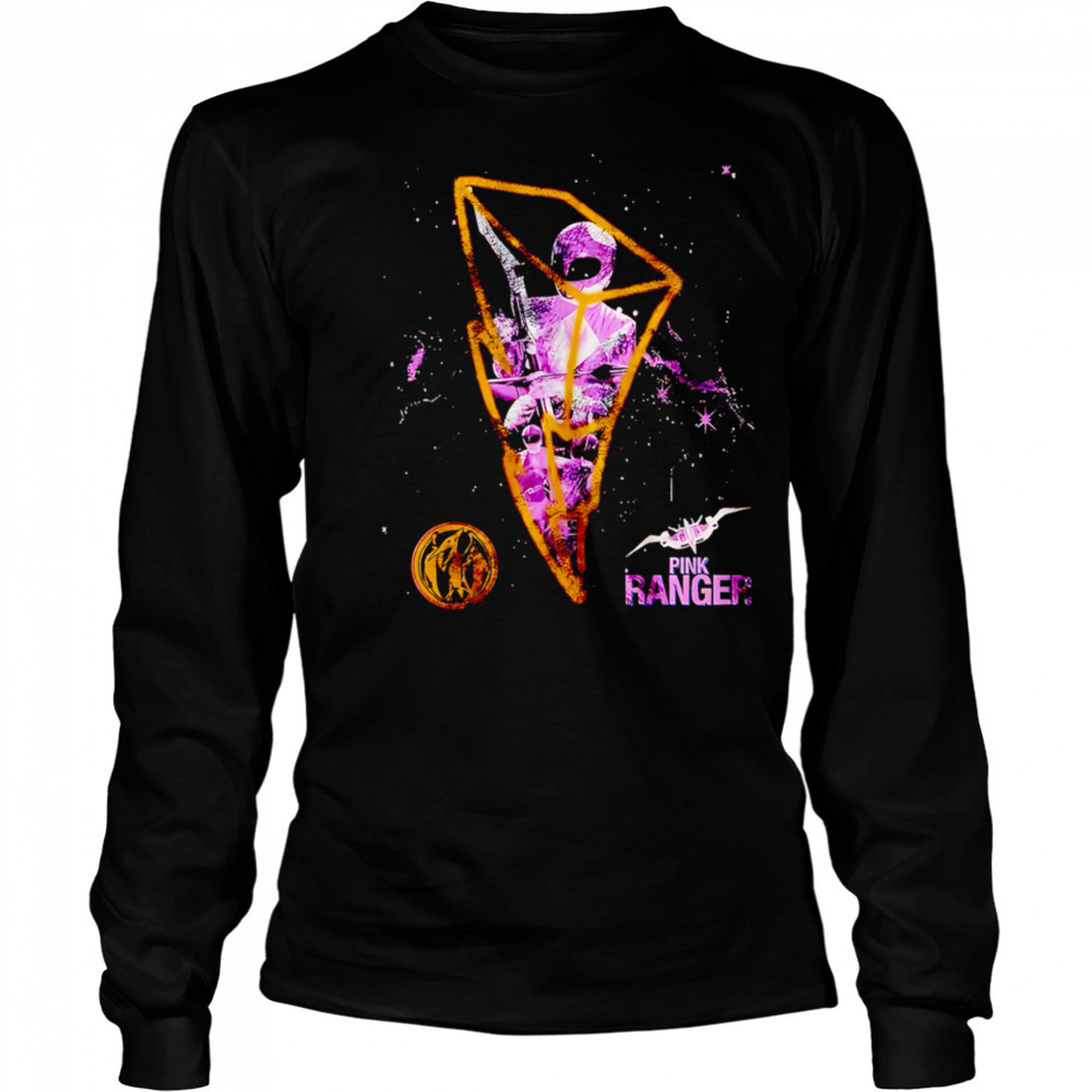 3D lightning Pink Ranger retro shirt Long Sleeved