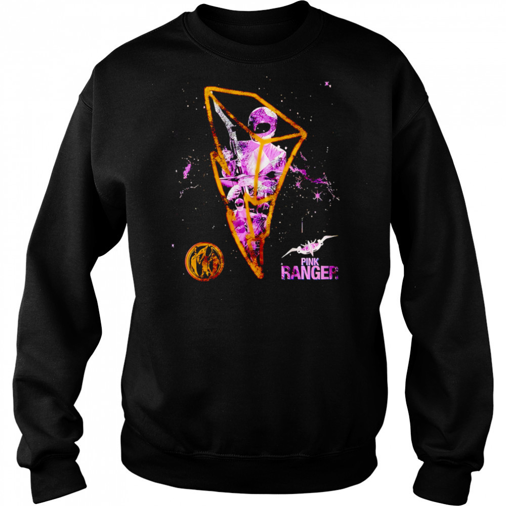 3D lightning Pink Ranger retro shirt Hoodie