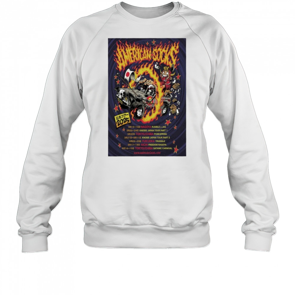 American Socks Japan 2025 Tour Poster shirt Sweatshirt