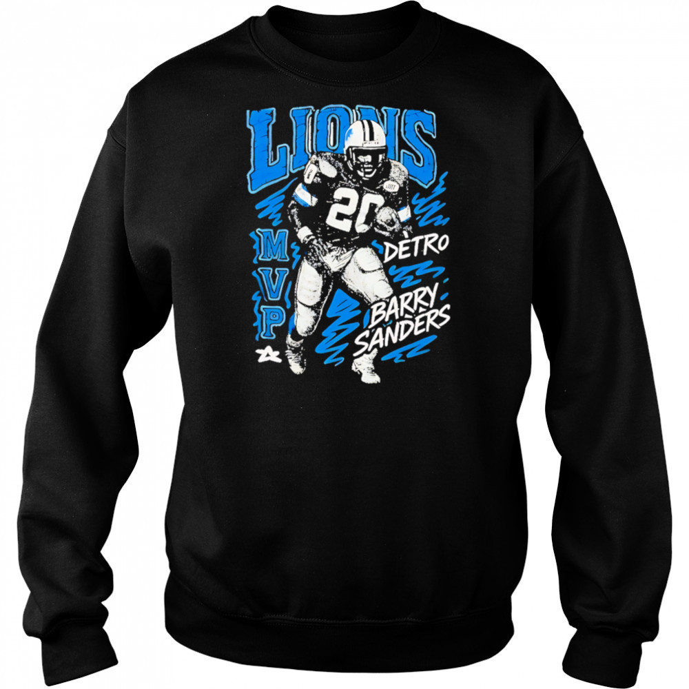 Barry Sanders Detroit Lions MVP retro shirt Hoodie