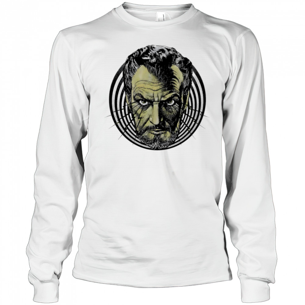 Big Head Merchant of Menace horror shirt Long Sleeved