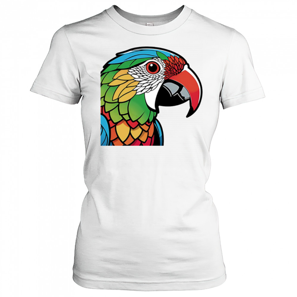 Colorful Lovebird Parrot Doodle Sticker shirt Women's T-shirt
