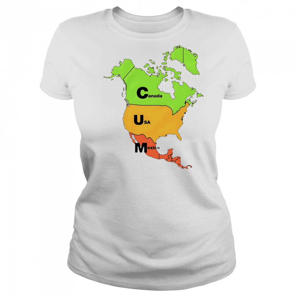 Cum Map Canada vs USA and Mexico shirt Women's T-shirt