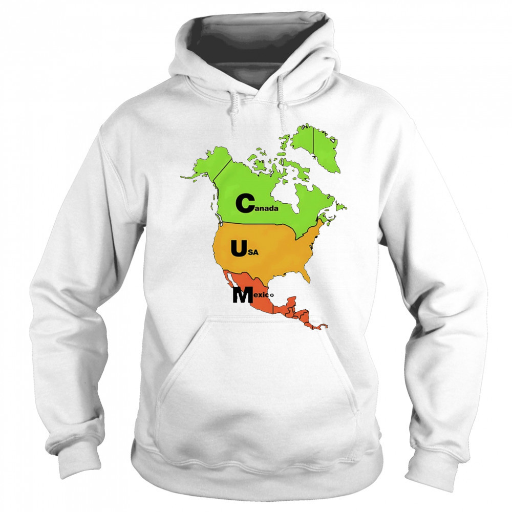 Cum Map Canada vs USA and Mexico shirt Sweatshirt