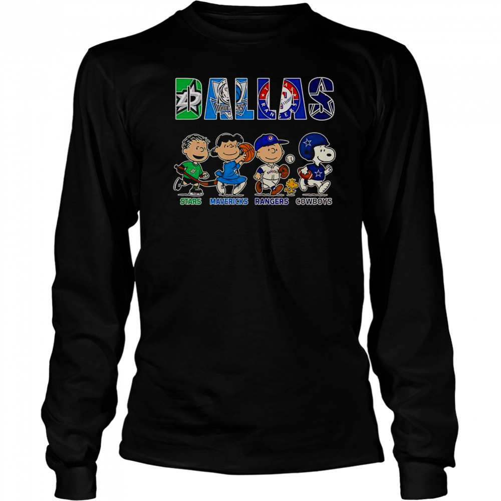 Dallas Stars Mavericks Rangers Cowboys T-Shirt Long Sleeved