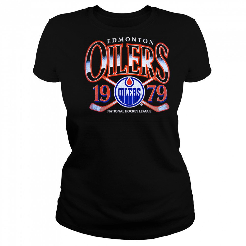 Edmonton Oilers Retro Cross Sticks 1979 shirt Women's T-shirt