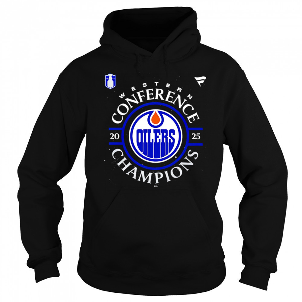Edmonton Oilers Toddler Heather Gray 2025 Western Conference Champions Locker Room shirt Sweatshirt
