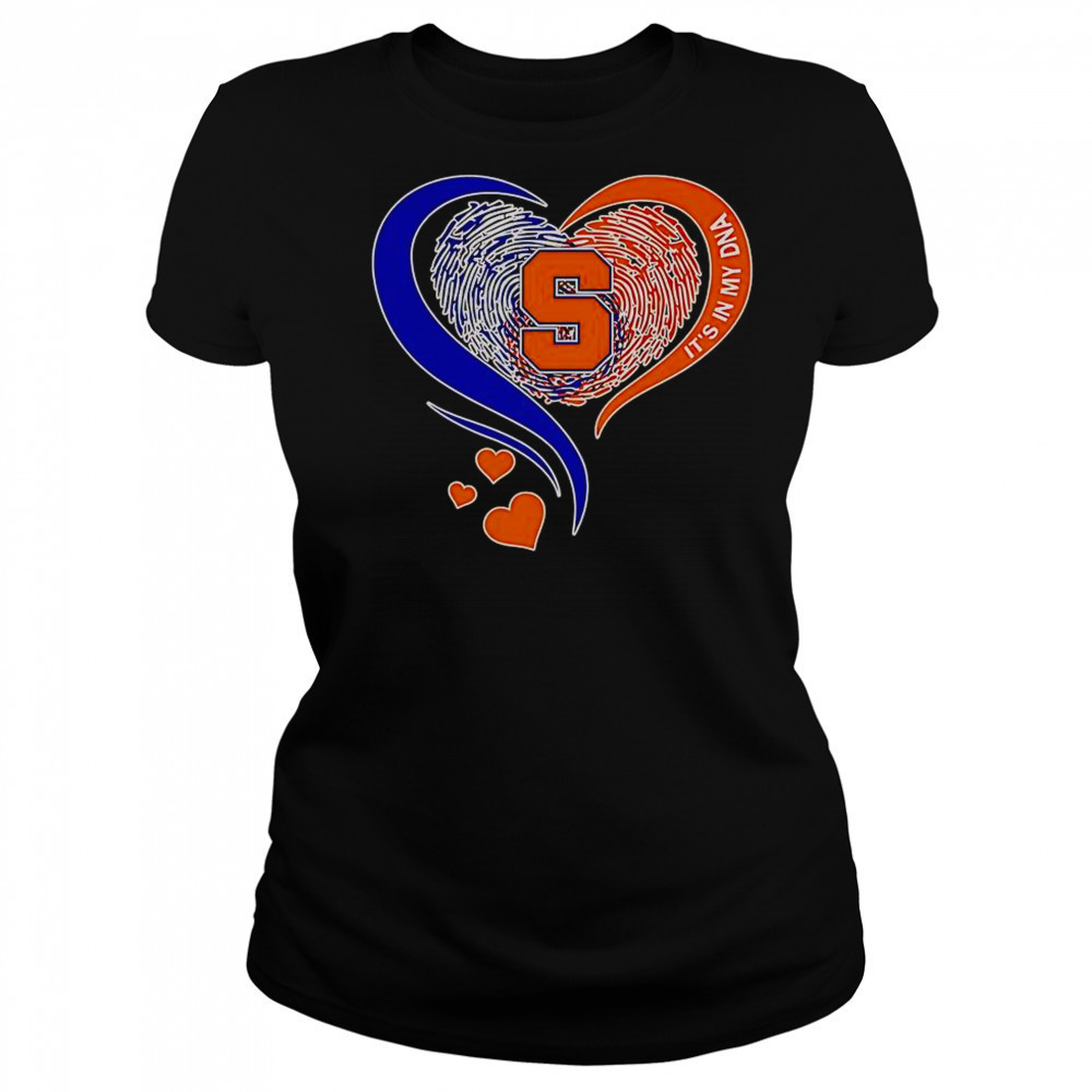 Fingerprint Heart It’s In My DNA Syracuse Orange T-Shirt Women's T-shirt