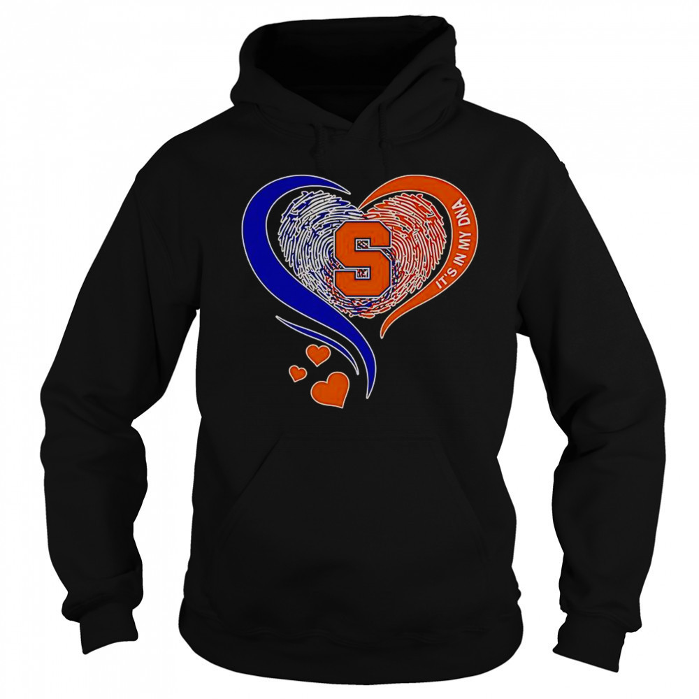 Fingerprint Heart It’s In My DNA Syracuse Orange T-Shirt Sweatshirt
