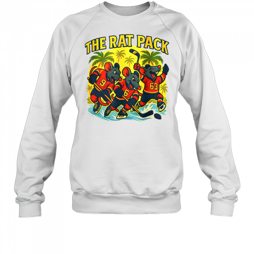 Florida Panthers Cartoon Rats in Jerseys The Rat Pack Hockey shirt Sweatshirt