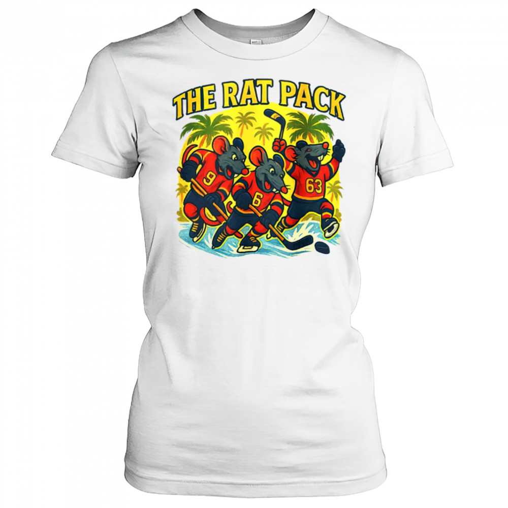 Florida Panthers Cartoon Rats in Jerseys The Rat Pack Hockey shirt Women's T-shirt