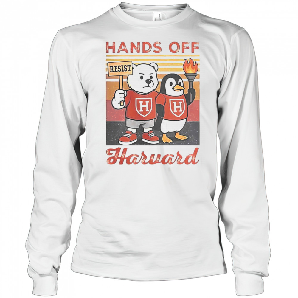 Hands Off Harvard Comfort Colors Hand Off Protest Steve Kerr Fdt Political Anti Trump T-Shirt Long Sleeved