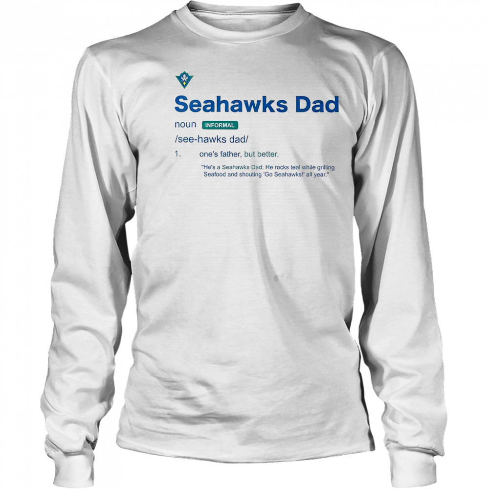 Happy UNC Wilmington Seahawks Dad Definition T-Shirt Long Sleeved