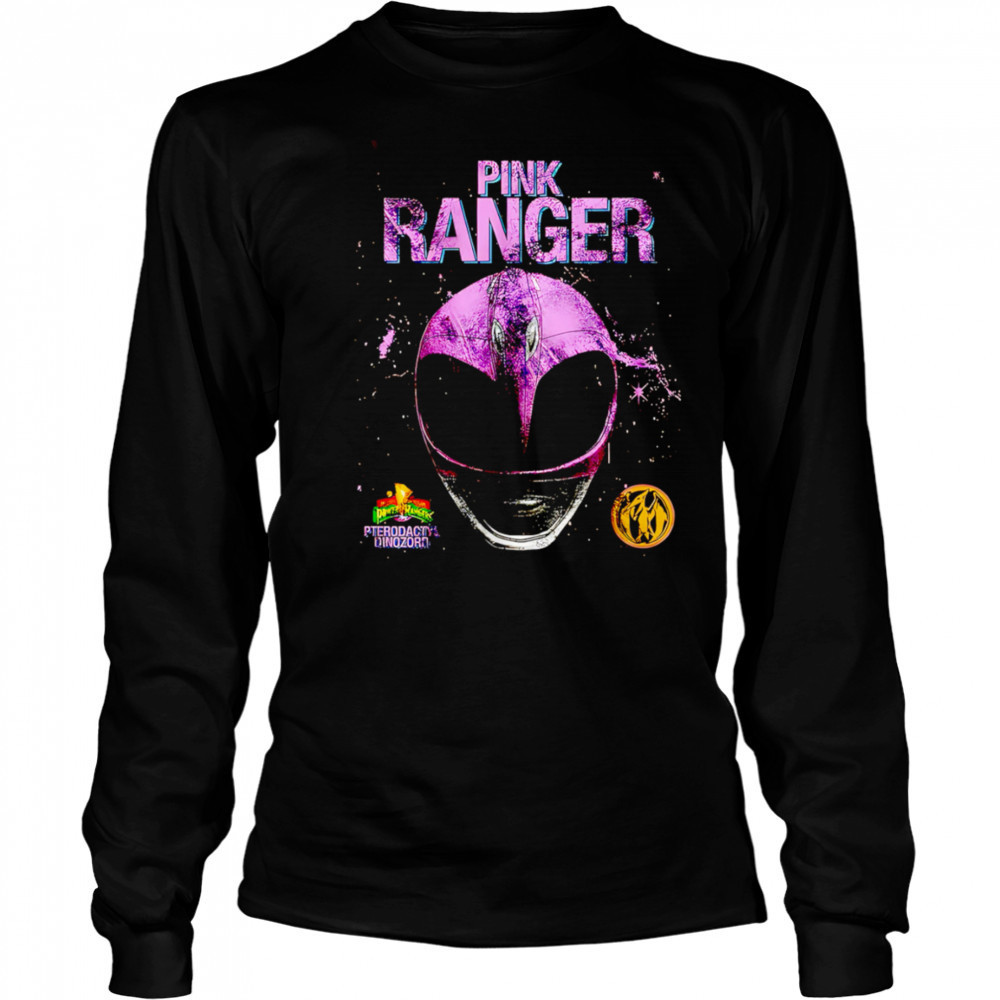 Head Pink Ranger retro shirt Long Sleeved